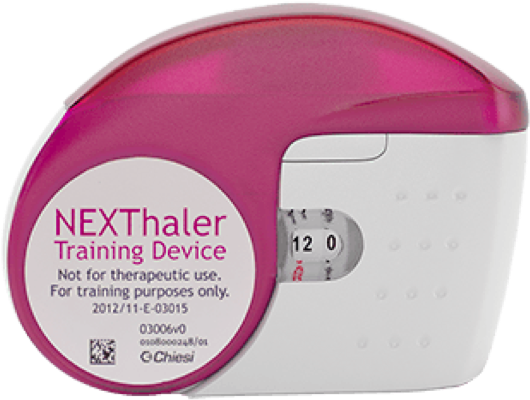 Singular placebo pink and white dry powder (DPI) NEXThaler