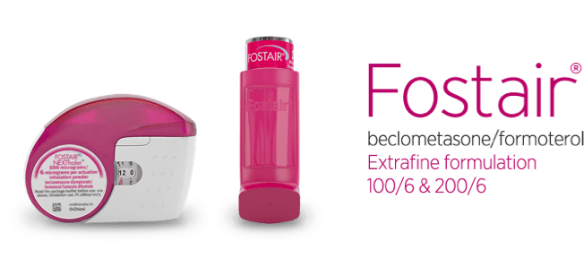 Fostair®(beclometasone/formoterol) pMDI and Fostair® NEXThaler® 100/6 & 200/6 - inhaler logos