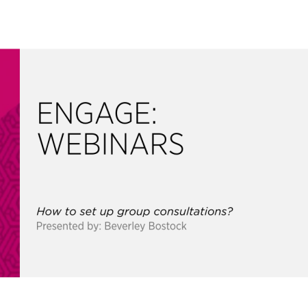 ENGAGE: Webinars – Setting up a group consultation in respiratory long-term conditions